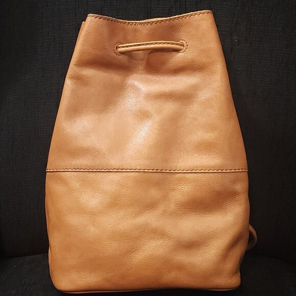 Fossil Tan Leather Slingback Backpack - Picture 1 of 6